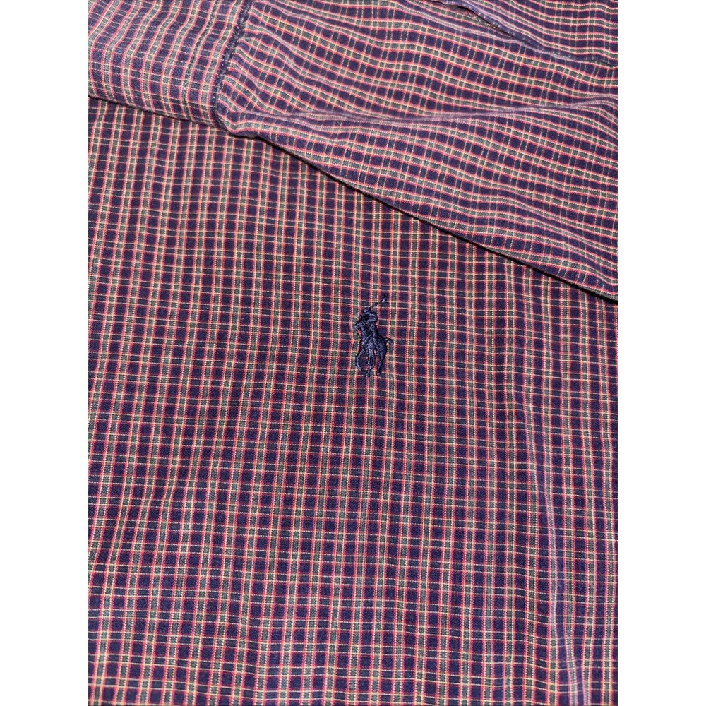 Polo Ralph Lauren Shirt Adult 2XLT Tall Red Plaid Button Up Long Sleeve Men 2XL - Picture 3 of 6